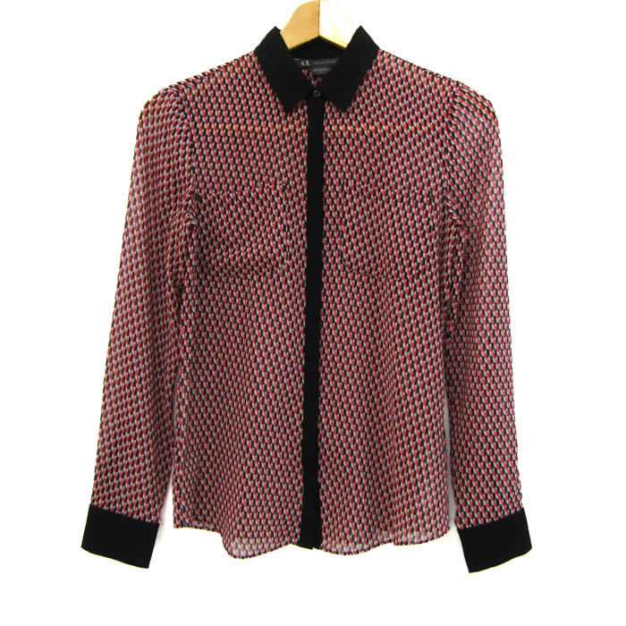 ARMANI EXCHANGE - アルマーニエクスチェンジ ニット ジップアップパーカー 長袖 トップス レディース Mサイズ オレンジ系 ARMANI EXCHANGE アルマーニエクスチェンジ ニット ジップアップパーカー 長袖