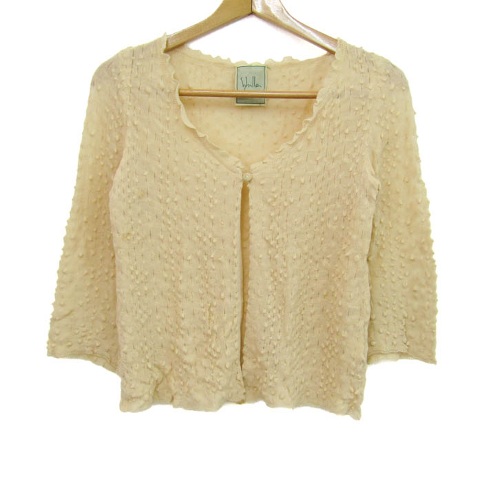 シビラ Sybilla ボレロ サイズM ベージュ レディース トップス 切り替えリブボレロカーディガン （カーディガン・ボレロ）｜Sybilla