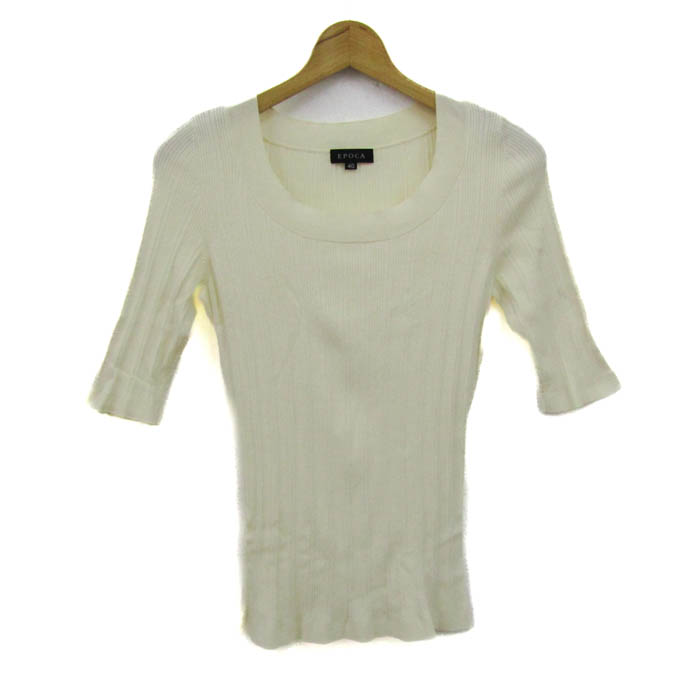 EPOCA エポカ レース リブ カーディガン ノースリーブ カットソー 40 EPOCA エポカ レース リブ カーディガン ノースリーブ カットソー 40