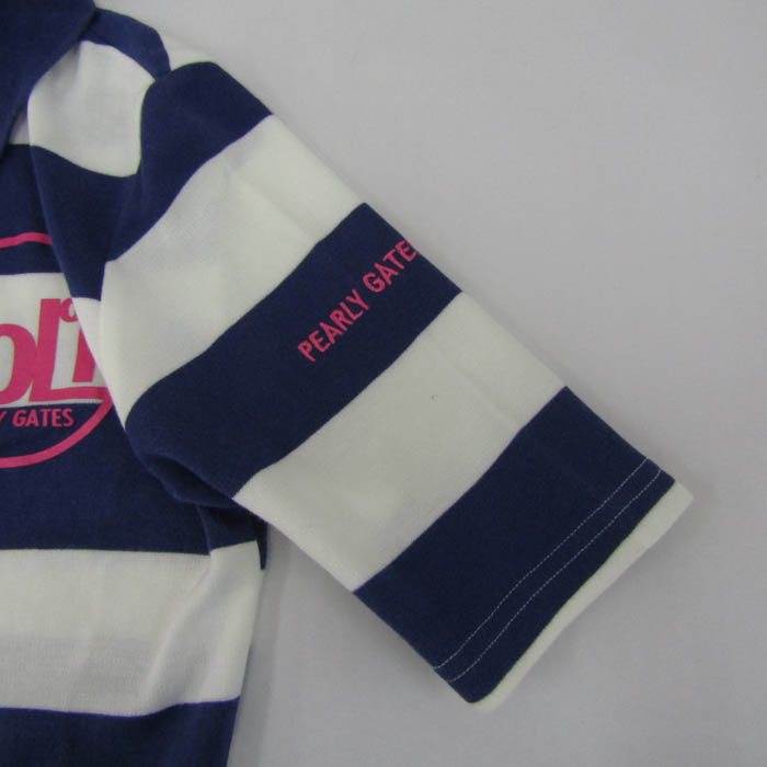 パーリーゲイツ ポロワンピース トップス 半袖 ボーダー柄 ゴルフ