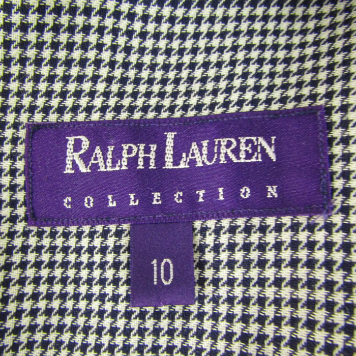 ラルフローレン パープルレーベル ワンピース 千鳥格子柄 ウール  
