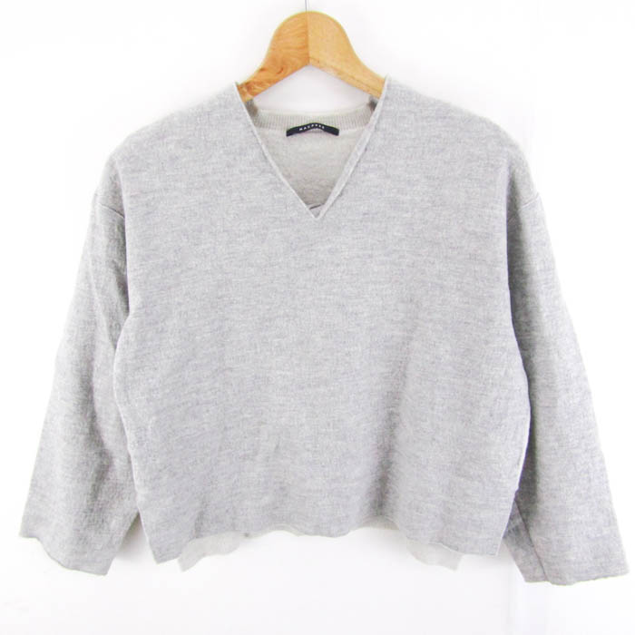 マカフィー MACPHEE トゥモローランド ウール100％ 長袖 カットソー マカフィーポロニット グレー 薄手 トゥモローランド ウール100