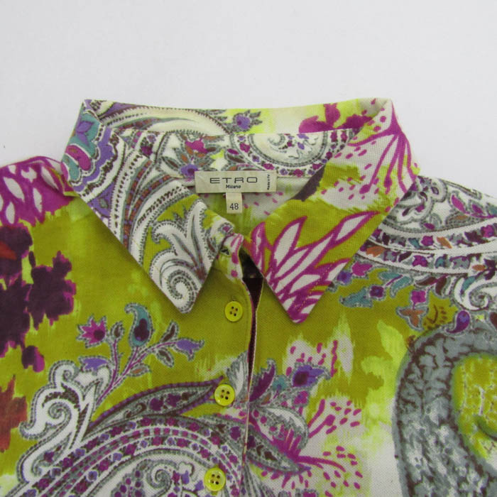 ETRO エトロ ペイズリー 総柄 レディース 長袖シャツ L ETRO エトロ ペイズリー 総柄 レディース 長袖シャツ L