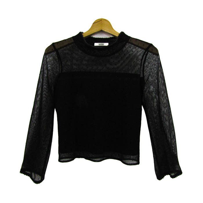 スナイデル カットソー シャツ トップス 長袖 シアー レース  