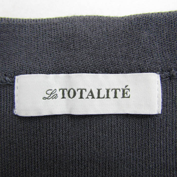 ラトータリテ ニット トップス ノースリーブ ベスト シルク混 レディース フリーサイズ グレー La TOTALITE ラトータリテ ニット トップス ノースリーブ ベスト シルク混