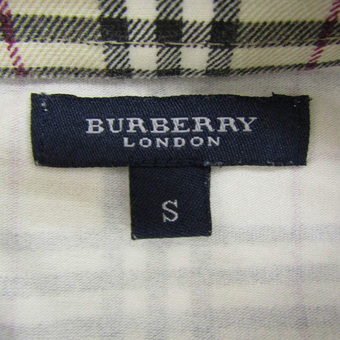美品のバーバリー　シャツ　長袖　ベージュ　ノバチェック　サイズ7(S位) 美品のバーバリー シャツ 長袖 ベージュ ノバチェック サイズ7(S位