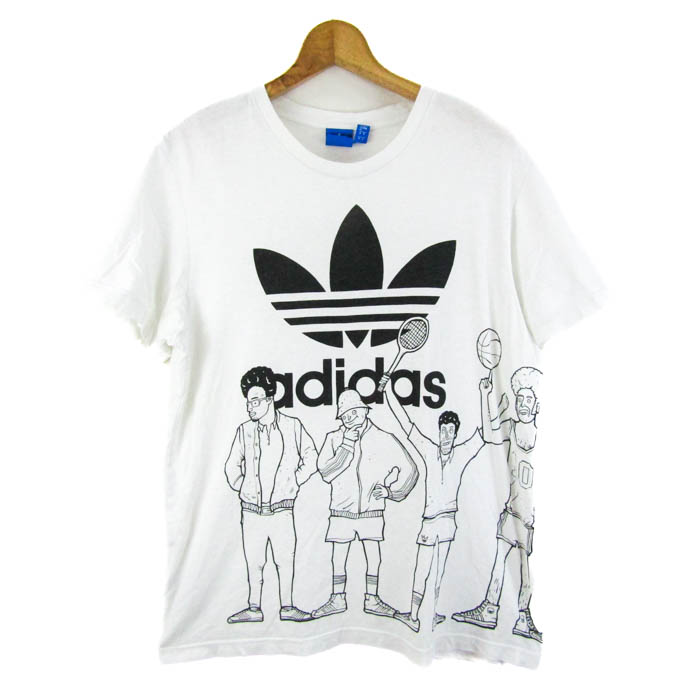 「アディダス adidas オリジナルス Tシャツ Lサイズ」 アディダスオリジナルス 半袖Ｔシャツ プリントT 大きいサイズ
