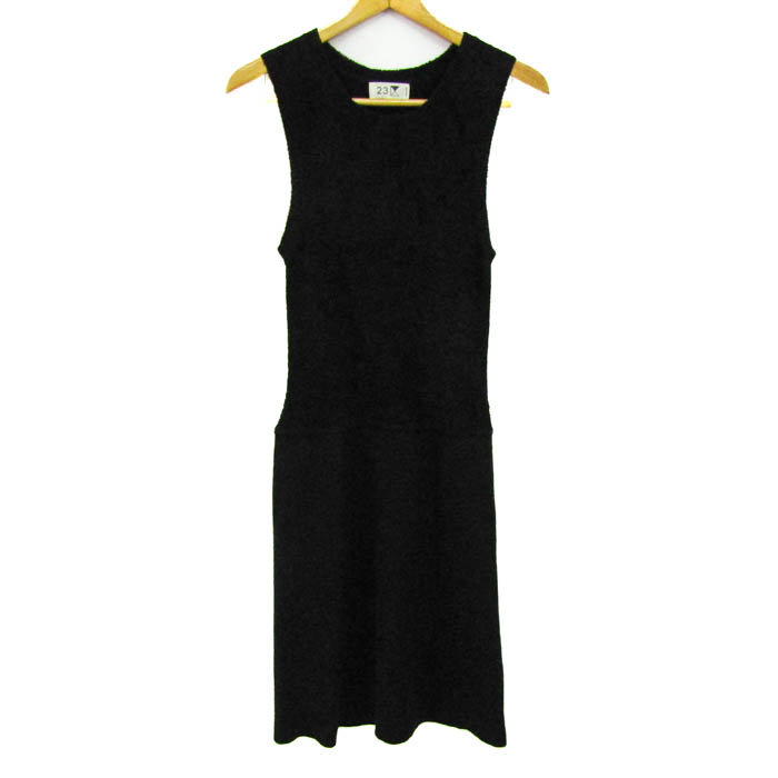 ニジュウサンク ロングワンピース トップス ノースリーブ シルク混  