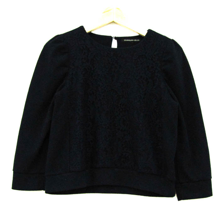 ストロベリーフィールズ トップス ストロベリーフィールズ ブラウス トップス カットソー STRAWBERRY-FIELDS（ストロベリーフィールズ  ）の「バックサテンジョー 「STRAWBERRY-FIELDS」 長袖カットソー - ベージュ レディース strawberryfields カットソー　トップス　レディース