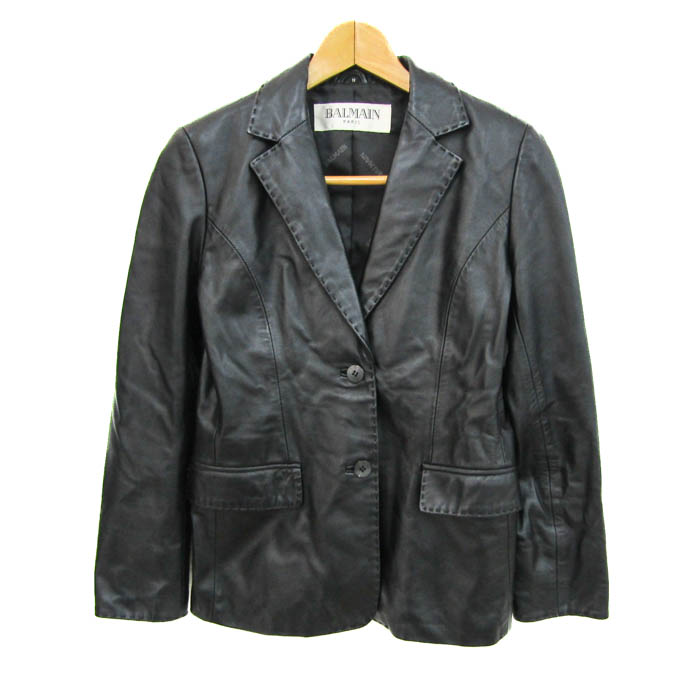 【美品】BALMAIN PARIS ラムレザー ジャケット XL ブラック 2025年最新】BALMAIN メンズ レザージャケット・ライダースの