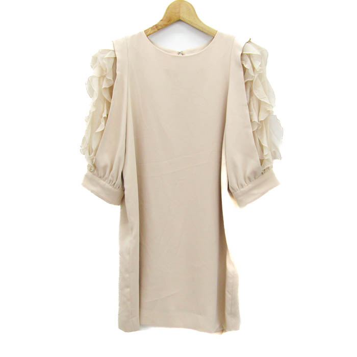 スナイデル ワンピース トップス フリル袖 ドレス レディース ベージュ  