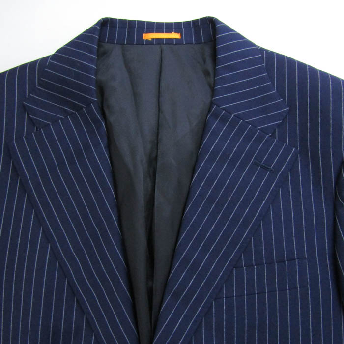 新品タグ付きNAMACHEKO ネイビー ストライプ テーラードジャケット 新品タグ付きNAMACHEKO ネイビー ストライプ テーラードジャケット メンズ