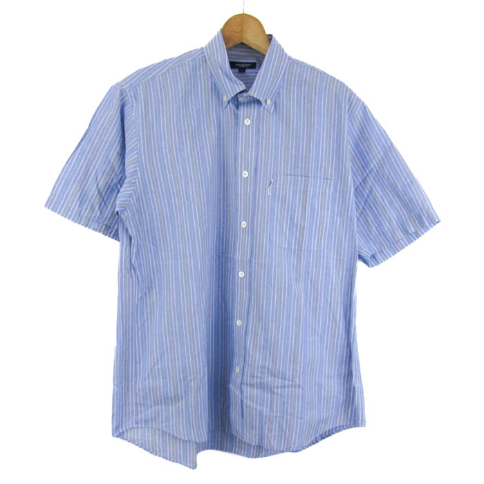 バーバリー BURBERRY ロンドン シャツ 半袖 ワイシャツ ストライプ L