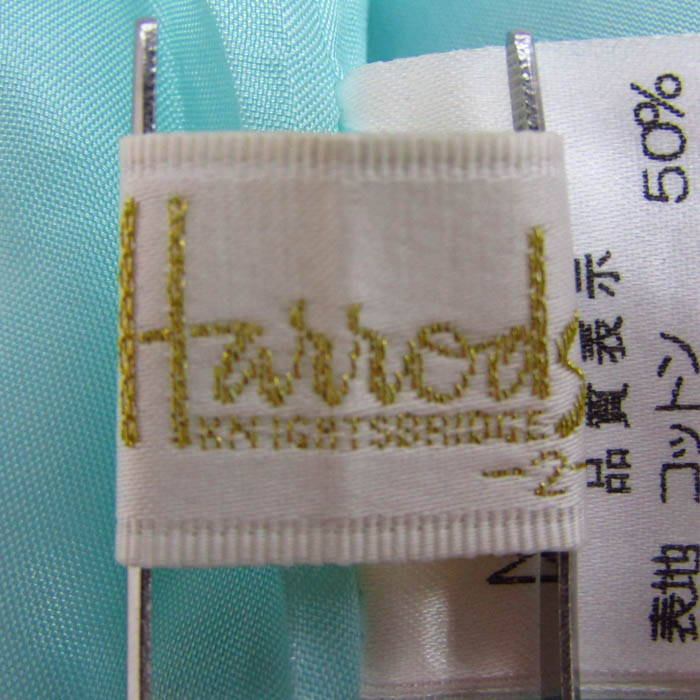 Harrods ノーカラージャケット 水色刺繍　ハロッズ Harrods ノーカラージャケット 水色刺繍 ハロッズ
