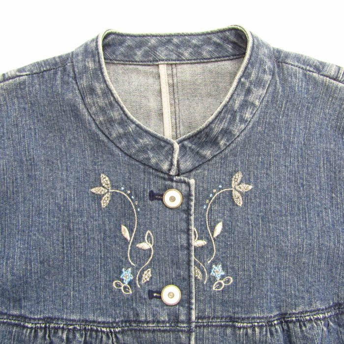 レリアン デニムジャケット ストレッチ ブランド 刺繍 アウター レリアン デニムジャケット ストレッチ ブランド 刺繍 アウター