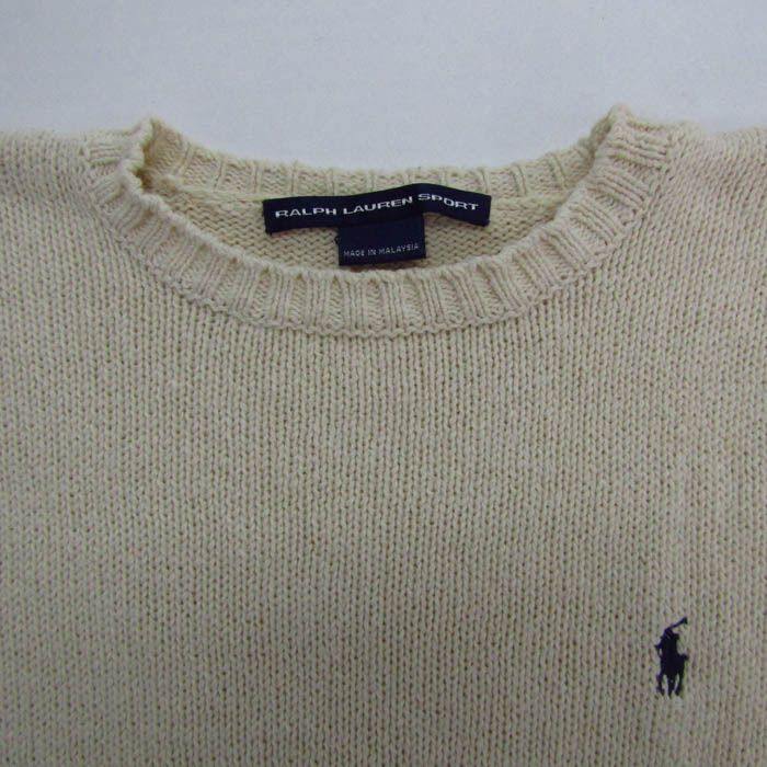 Ralph Lauren - ラルフローレン　コットン１００％　ニット　セーター　ベージュ　レディース レディース] ラルフローレン オーバーサイズ コットンニット