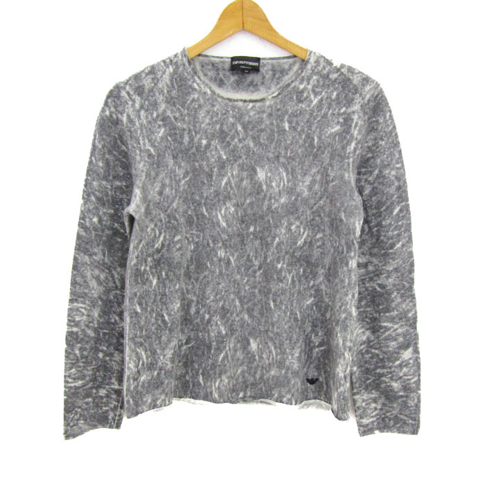 Emporio Armani ノーカラージャケット ベージュ・青チェック