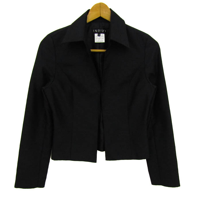 インディヴィ ブルゾン ジャケット ブランド アウター 日本製 黒