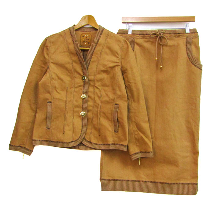 伊太利屋　スーツ　ジャケット　スカート　セットアップ 伊太利屋 セットアップ 上下セットジャケット スカート La Moda