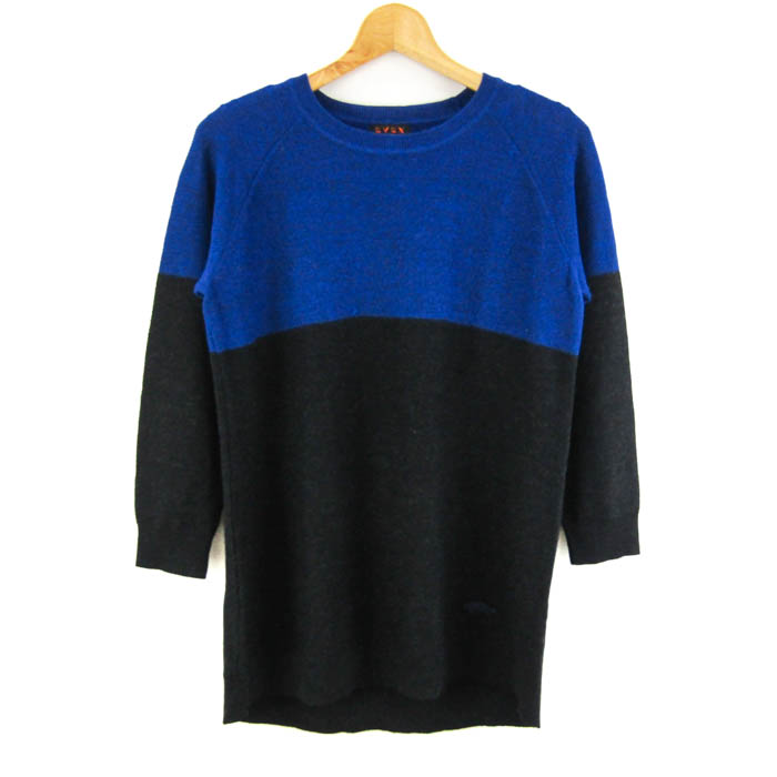 EVEX by KRIZIA 40 L～XLサイズ程度　ジレ　黒とダークブルー カタログ掲載品】【ウォッシャブル】フェイクファーテーラー