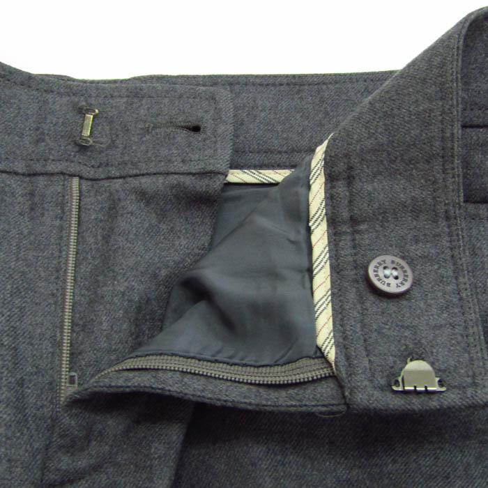 バーバリー パンツ ウール混 ストレッチ ブランド ボトムス 日本製  