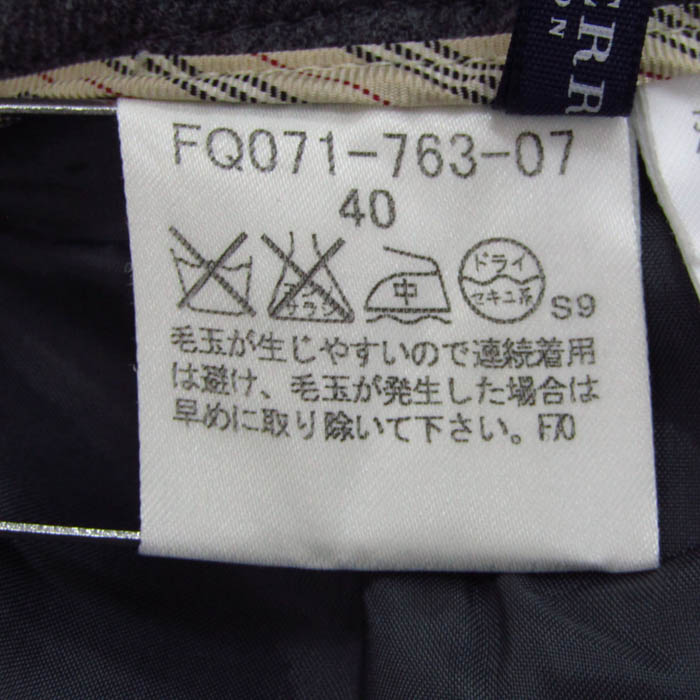 未使用 日本製 バーバリー ウール 毛 ワンピース L 40 BURBERRY（ひざ