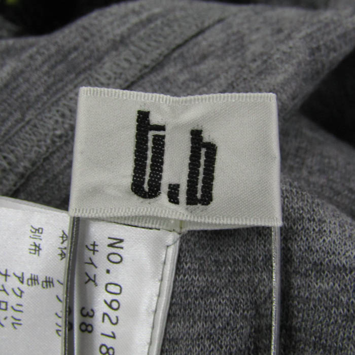 【新品】センソユニコ t.b 長袖ハイネックカットソー トップス グレー 新品】センソユニコ t.b 長袖ハイネックカットソー トップス グレー T