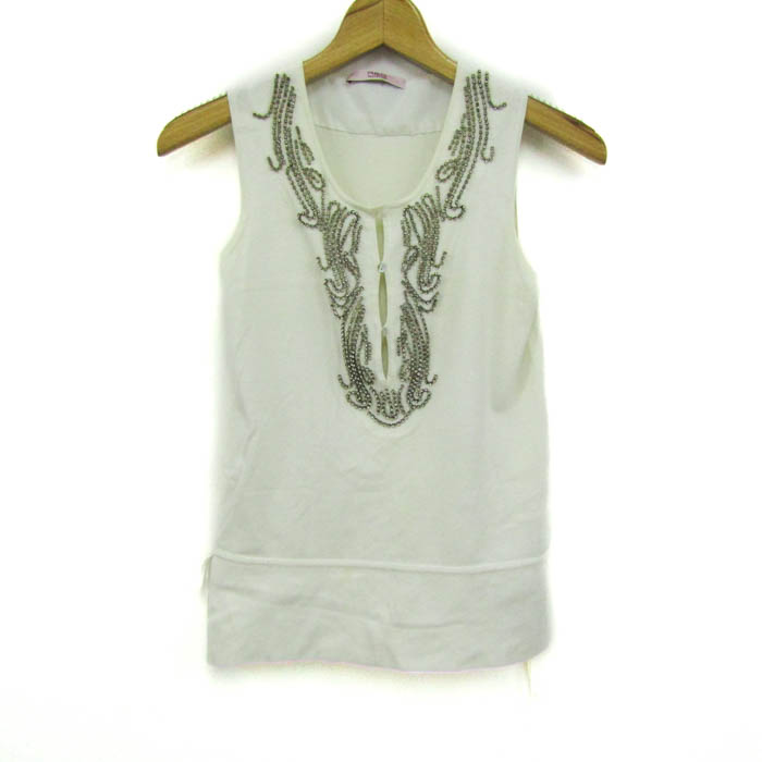 RED VALENTINO ノースリーブワンピース ゴールドベージュ REDVALENTINO