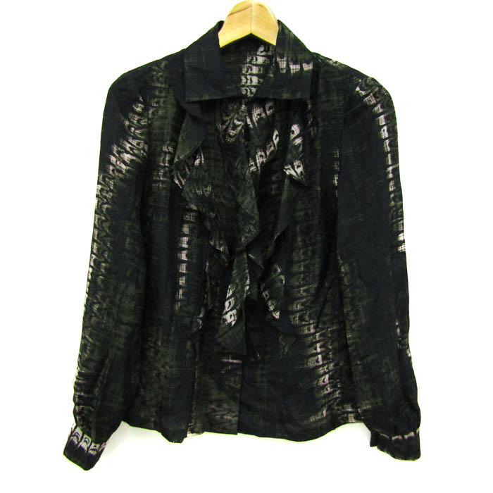 yoshie inaba』ヨシエイナバ【9】ロングコート シルク ブラック yoshie