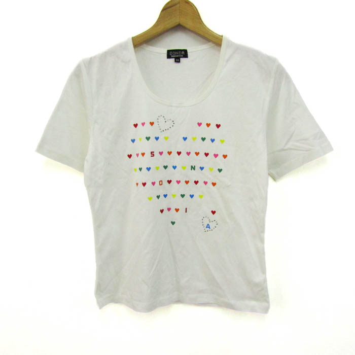 ソニアソニアリキエル 半袖Tシャツ トップス ハート柄 コットン ソニアソニアリキエル 半袖Tシャツ トップス ハート柄 コットン