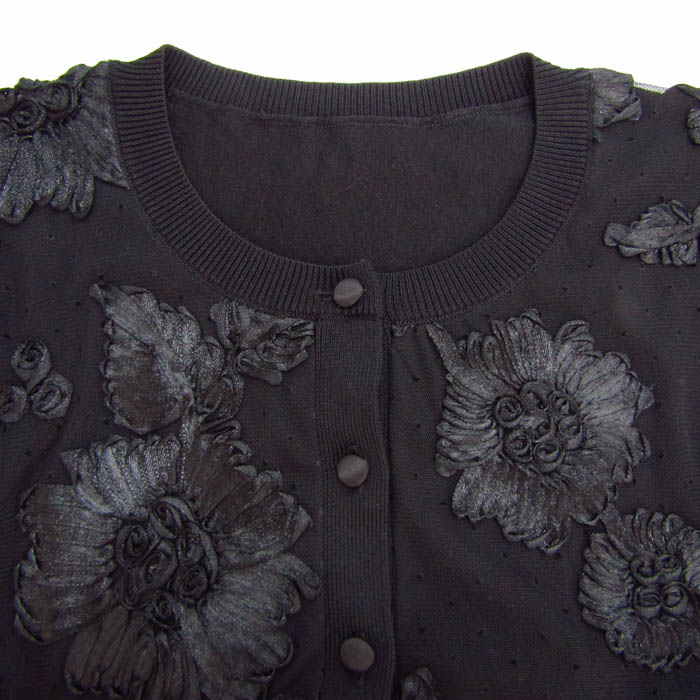 グレースコンチネンタル カーディガン 長袖 ブランド トップス 黒  