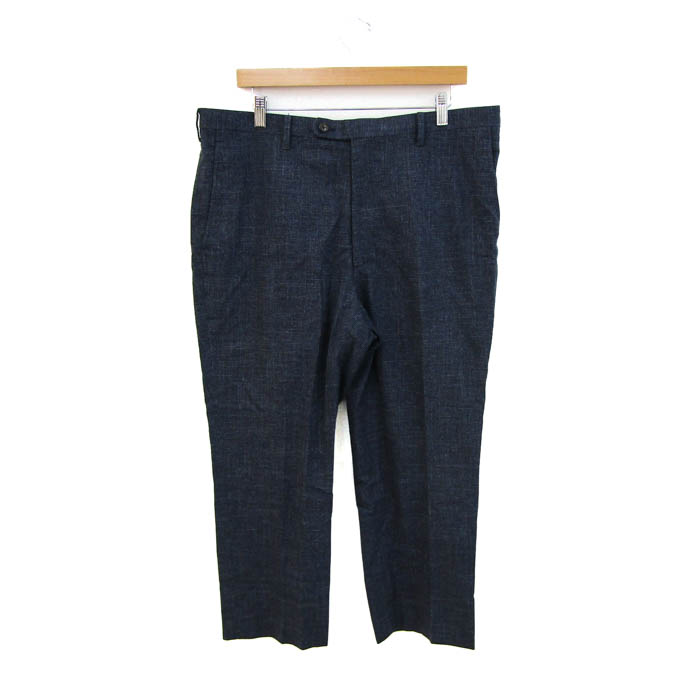 【再々値下げ】パパス　オーバー　ネイビー メンズ　L size パパス パンツ 大きいサイズ ストレッチ ブランド ボトムス 日本製