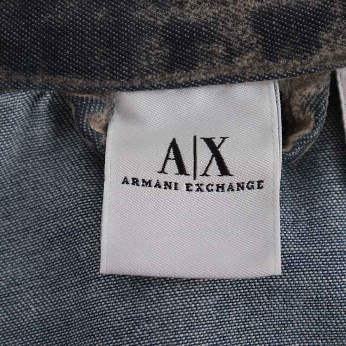 美品 アルマーニ エクスチェンジ ARMANI EXCHANGE ベスト ダウンベスト ベルト付き 無地 アウター レディース S ブルー