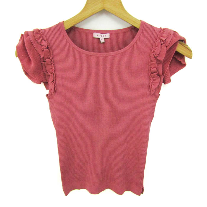 TOCCA フリル付きホワイトTシャツ 夏物売りつくし トッカ TOCCA トップス TOCCA フリル付きホワイトTシャツ 夏物