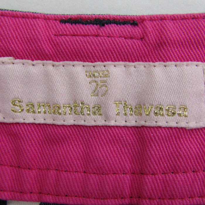 サマンサタバサ ショートパンツ ボトムス チェック柄 ストレッチ