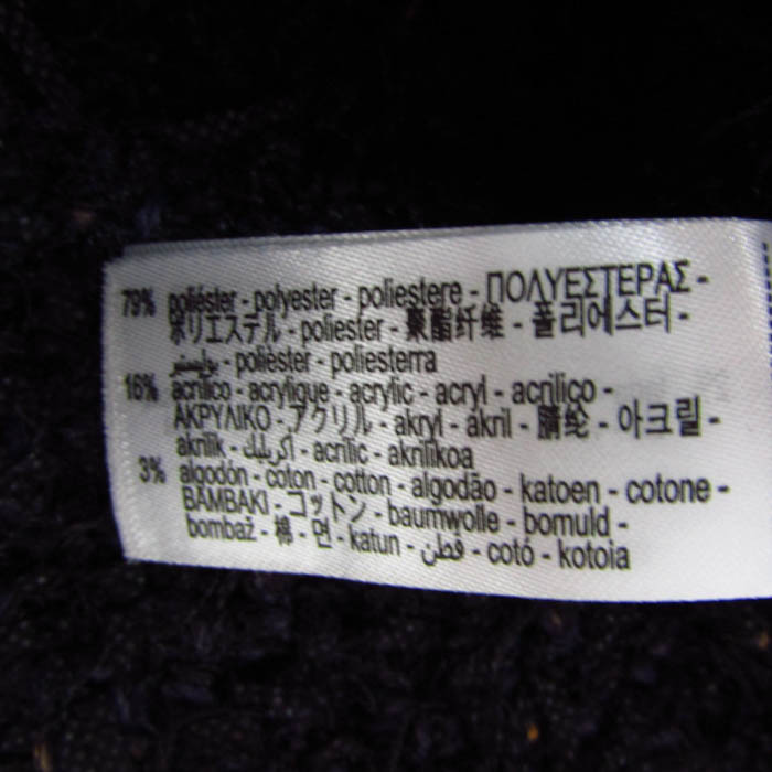 ザラ ノーカラージャケット ウール混 アウター 黒 レディース