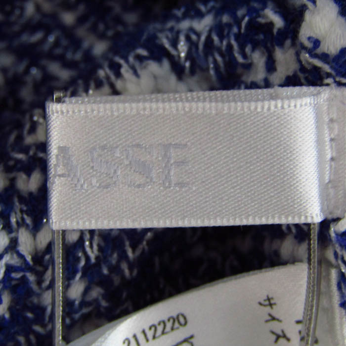 ドゥクラッセ ノーカラージャケット アウターツイード ニット