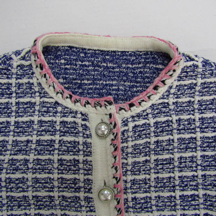 新品タグ付き　ドゥクラッセ　テーラードジャケット　カシミヤ混　チェック　L 新品タグ付き ドゥクラッセ テーラードジャケット カシミヤ混