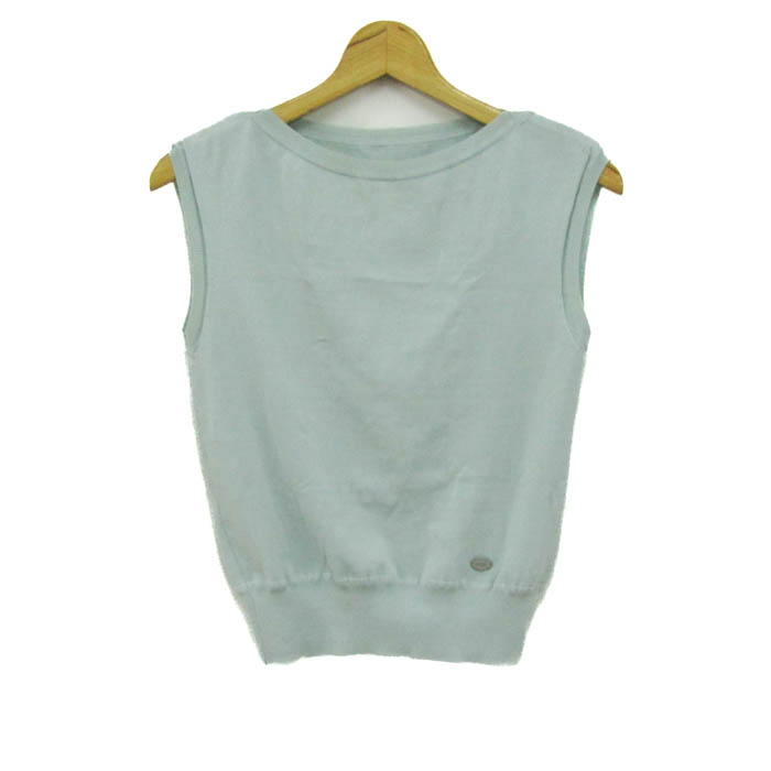 フォクシー ニット トップス ノースリーブ レディース 38サイズ ブルー