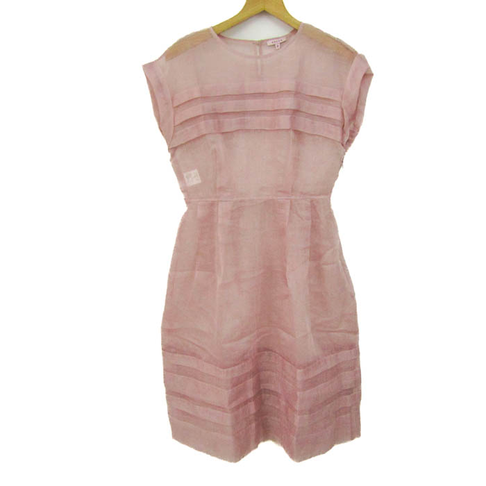 トッカ ワンピース トップス フレンチスリーブ シアー リネン混  