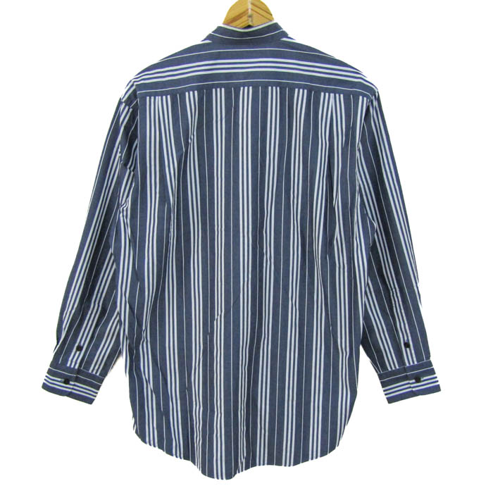 BURBERRY バーバリー ストライプ 長袖シャツ ブルー ストライプ 日本製