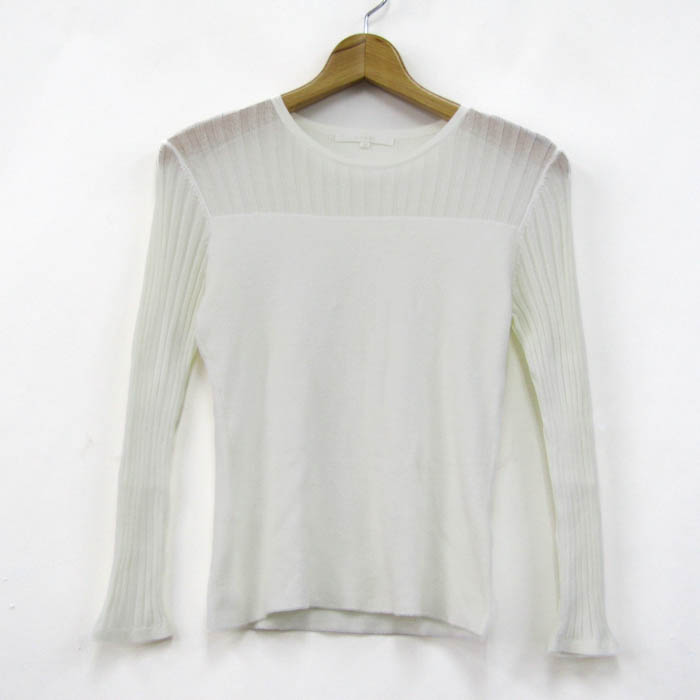 アナイ ニット セーター 長袖 ストレッチ ブランド トップス 白