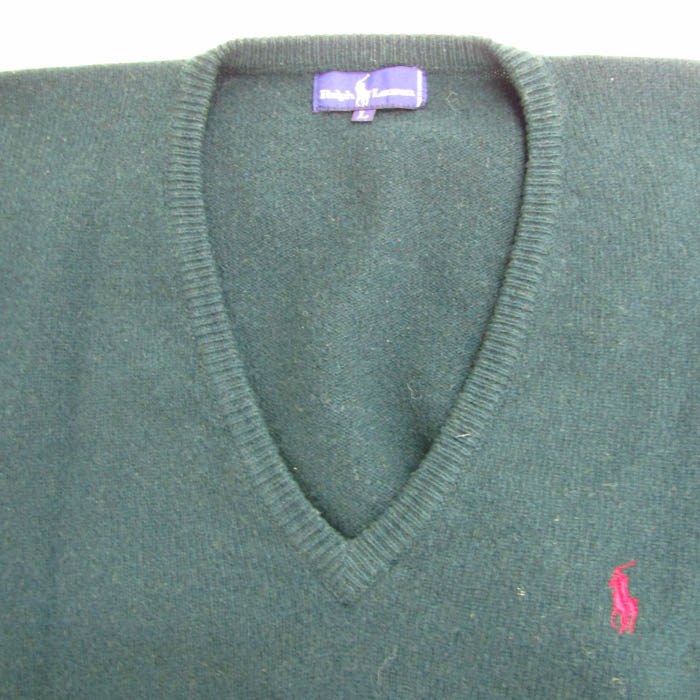 ラルフローレン セーター トップス 長袖 Vネック ニット レディース L