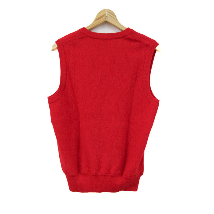 レディース ゴルフ ベスト 赤 サイズ0 ニットベスト パリス ニットベスト ジャケット アウター Vネック ゴルフウエア