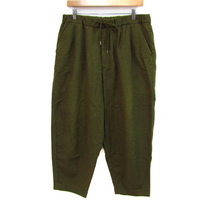 レア FRAPBOIS フラボア サルエル パンツ 裾コクーン グリーン メンズ レア FRAPBOIS フラボア サルエル パンツ 裾コクーン グリーン メンズ