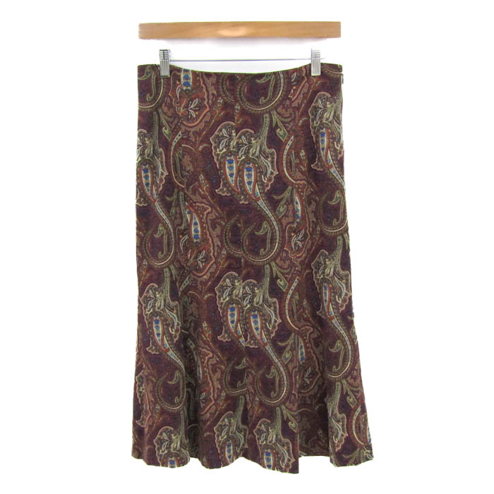 スキャパ スカート ウール100% ペイズリー柄 ブランド ボトムス