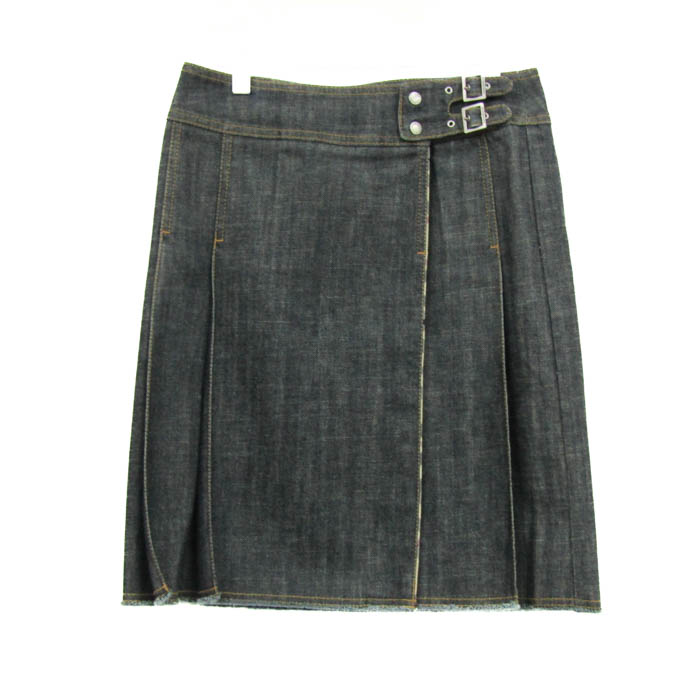 【美品】Burberry London バーバリーロンドン　デニムスカート バーバリーロンドン デニムスカート プリーツスカート ストレッチ
