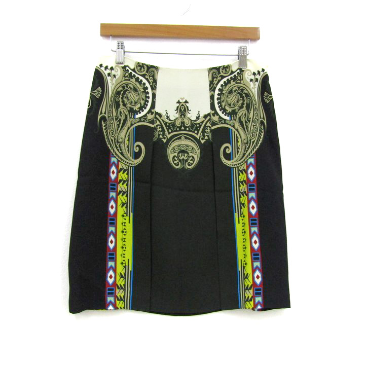 ETRO エトロ ペイズリー スカート 44 ETRO - エトロ スカート 44 ブラウン ひざ丈 ペイズリー /APの通販 by