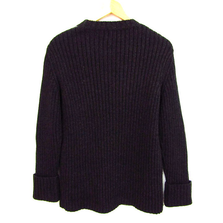 ランバン ニット 長袖 クルーネック ウール混 トップス レディース 38