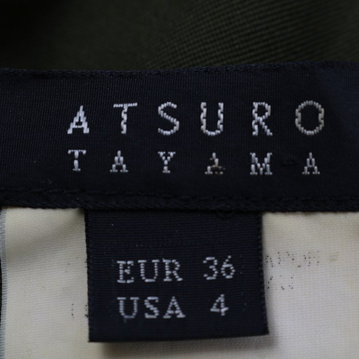 アツロウ タヤマ ロングワンピース 7分袖 ウール100% 無地 日本製